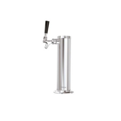 2.5 Column Beer Tower  1 Faucet with 100 SS Contact  SS Polished  Air Cooled