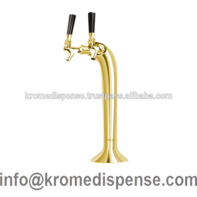 Vibrant Gold Finish Double Faucet Snake Tower with Air Cooled Technology