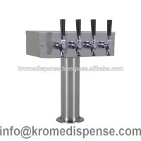 SS Polished 4 Faucets T Tower with Glycol Recirculation Loop Technology