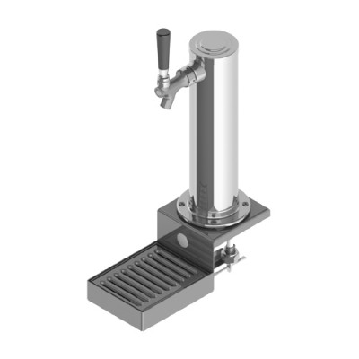 SS Polished Single Faucet Clamp On Tower